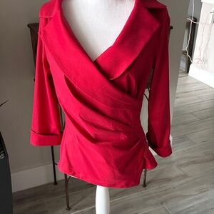 Samuel Dong red blouse